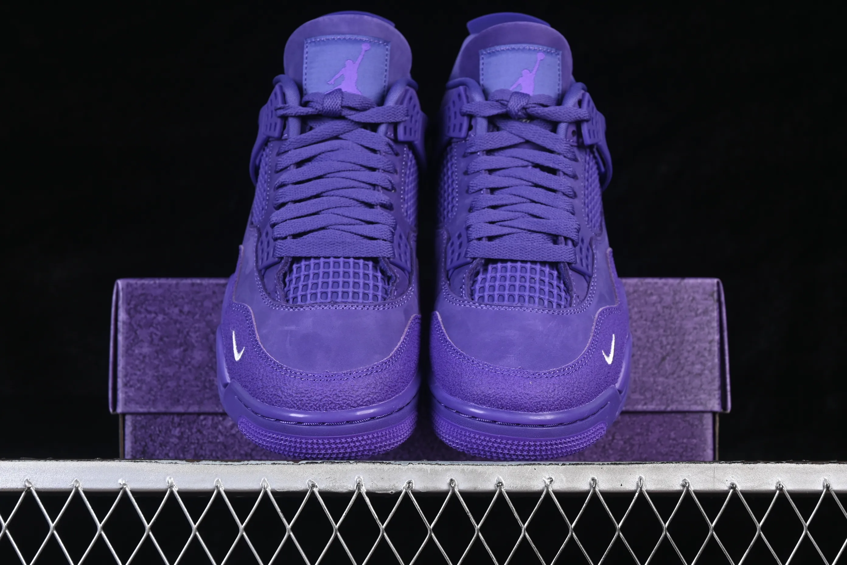 All categories Air Jordan Jordan series basketball shoes Air Jordan 4 GX foreign trade version Nigel Sylvester x Air Jordan 4 Retro "Purple" AJ4 Joe 4 joint blue brick HF4340-500